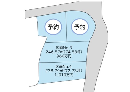 韮崎市藤井町　新規４区画分譲地