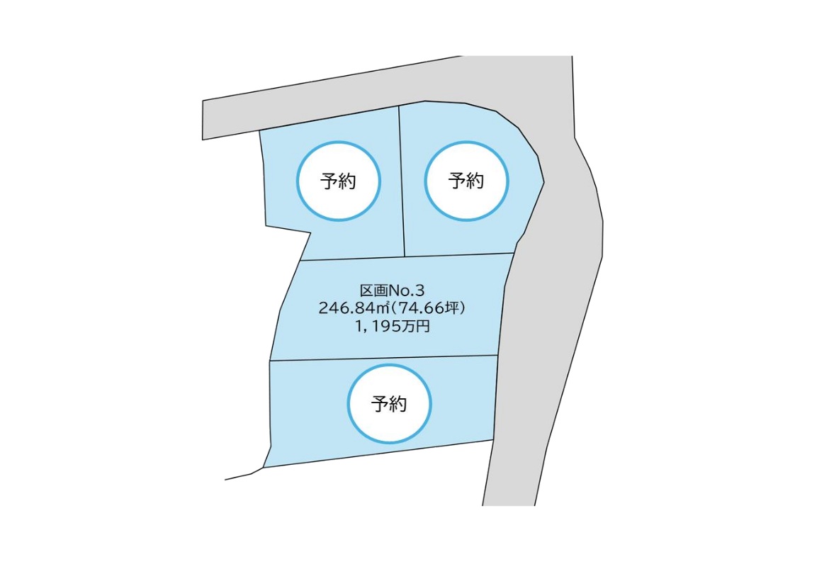 韮崎市藤井町　新規４区画分譲地