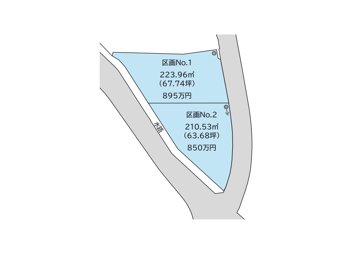 甲斐市竜王新町新規２区画分譲地